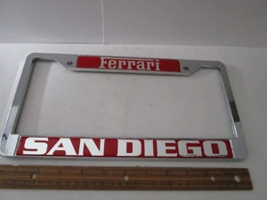 Vintage Ferrari Of San Diego Dealership License Plate Frame NOS 355 348 360 430 - Picture 1 of 2