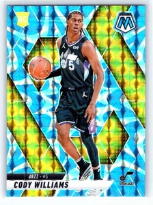 2024-25 Panini Mosaic #207 Cody Williams Reactive Blue Mosaic Utah Jazz RC - Picture 1 of 2