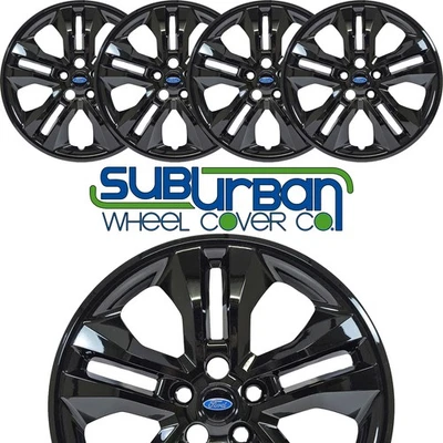 👀 2020-2023 Ford Escape S 550-17BLK 17" Black Hubcaps Wheel Covers + LOGO SET/4 - Image 1 of 4