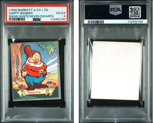 1940 Barratt Snow White & 7 Dwarfs - Happy - Banner Psa 4 - Picture 1 of 1