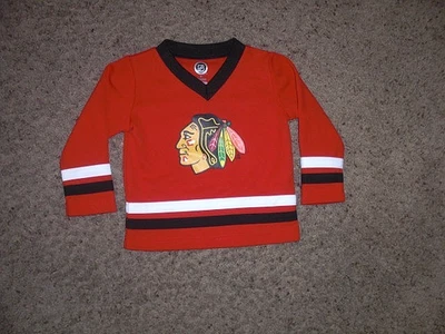 CHICAGO BLACKHAWKS red screened Hockey Jersey 2T Toddler - Image 1 of 3