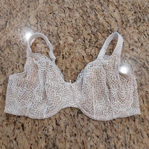 CACIQUE MODERN LINEAR SPITZE UNGEFÜTTERT FC BH GR 42DD WEISS SPITZE KNOCHEN UW ADJ STRA - Bild 1 von 21