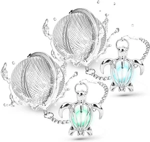 2 Stück Tee-Ei TeaSanavie Loseblatt steiler Edelstahl silber - Bild 1 von 9