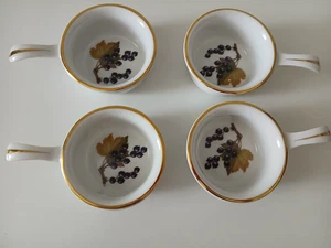 Royal Worcester Porcelain Small Condiment Dishes with Handle Set of 4 - Picture 1 of 16