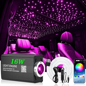 500x Auto Haus Dachhimmel Stern Licht Kit Dach Decke Glasfaser Leuchten 16W 2M/3M - Bild 1 von 16