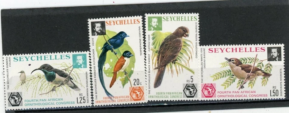 塞舌尔 1976 年 Birds Scott # 357-60 完好 LH — 第 1/1 张图片
