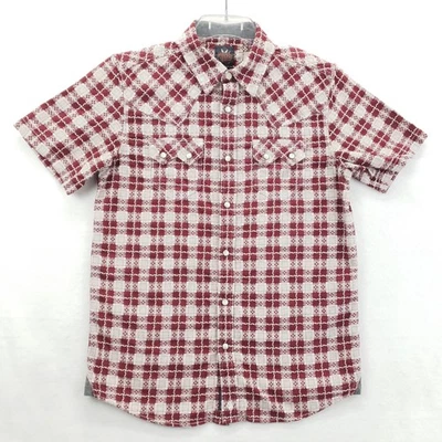 Moon Shine Spirit Shirt Mens Small Plaid Western Pearl Snap Brad Paisley Country - Image 1 of 4