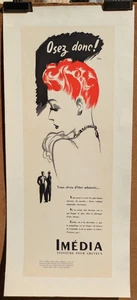Affiche originale Imédia Osez donc ! teinture pour cheveux /RS135 - Imagen 1 de 3