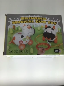 Musical Cow Baby Toy, Educational Gift for 6M+, Bilingual Infant Toy - Picture 1 of 3