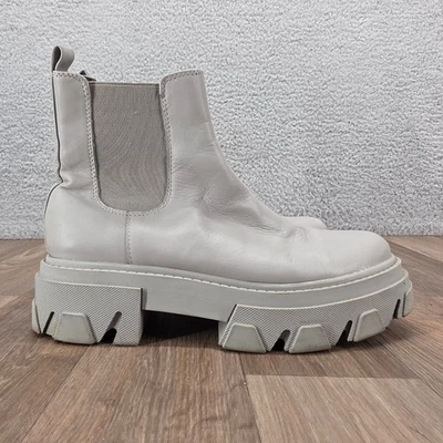 Женские серые кожаные сапоги на платформе челси Sam Edelman Daelyn размер 8,5 - Изображение 1 из 4