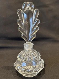 Vintage Imperial Glass Pressed Glass Clear Perfume Bottle With Stopper(c4) - Picture 1 of 10