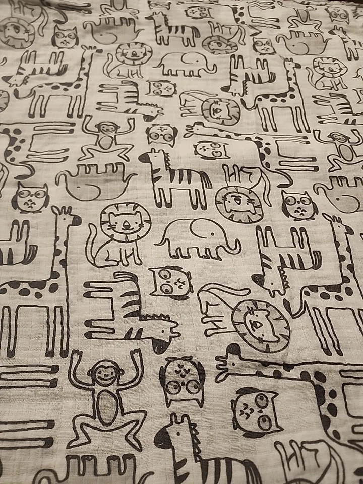 Manta Elefante 2021 Lambs & Ivy Jungle Zoo 100 % Algodón Muselina Safari Foto 1 de 4