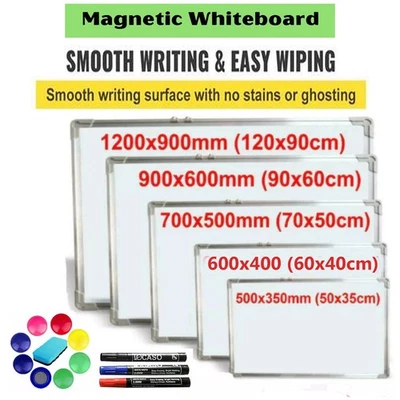 ATEK Magnetic Whiteboard Small Large Dry Wipe Notice Board Office School Home Wall