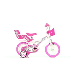 Bici 12 Hello Kitty Club per bambina rotelle cestino porta bambola Dino Bikes - Foto 1 di 6
