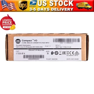New Sealed AB 1769-IF4 CompactLogix 4CH Analog Input Module 1769IF4 US Free Tax - Picture 1 of 5
