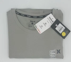 Herren XL Hurley Sandstorm Piqué Rundhalsausschnitt Performance reflektierendes Logo T-Shirt neu mit Etikett - Bild 1 von 7