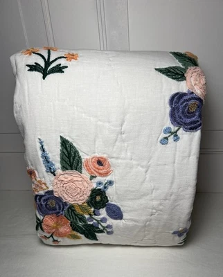 Pottery Barn Kids Rifle Paper Co. Garden Party Forest Baby Quilt NWT  - Image 1 of 4