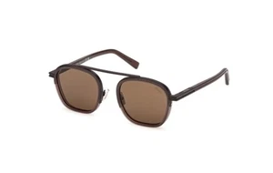 Gafas de sol para hombre ZEGNA EZ0231 48E marrón oscuro brillante 51 mm - Imagen 1 de 5