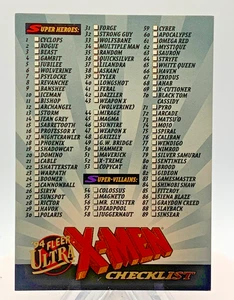 Checklist-1994 Fleer Ultra Marvel X-Men #150 (CL) - Picture 1 of 2