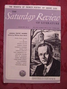 Saturday Review Magazine April 29 1944 THEODORE SPENCER ANDRE GIDE  - Picture 1 of 1
