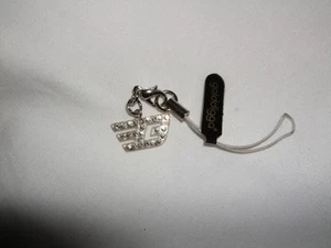 New Lovely Golddigga Diamante Phone/Bag Charm Silver Plated With Tag - Foto 1 di 1