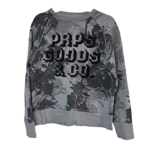 Felpa PRPS GOODS steam punk goth grigio nero fiori unisex L - Foto 1 di 10