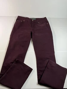 Lauren Ralph Lauren Modern Straight Burgundy Jeans Petite Sz 2 29x29”  EUC! - Picture 1 of 10