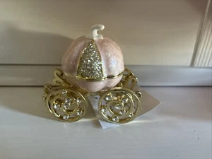 Cinderella Pink Pumpkin Carriage /Coach Trinket Box Jewelry Box - Picture 1 of 4