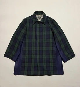 APC Black Watch Tartan Wool Oversized Coat Oversized Fit - Picture 1 of 15