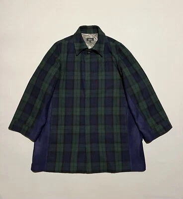 APC Black Watch Tartan Wool Oversized Coat Oversized Fit - Image 1 of 4