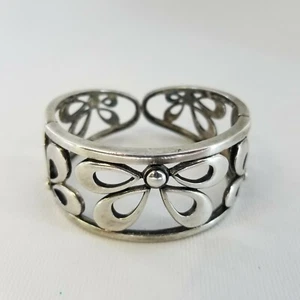 Monet Silver Plated Butterfly Open Work Cuff Bracelet Vintage - Picture 1 of 10
