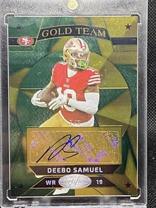 2023 Panini Certified Gold Team Deebo Samuel Green Etch Auto /3 SSP; 49ers SF - Picture 1 of 3