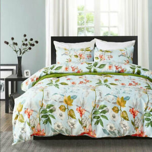 Floral Duvet Cover Queen Sets Bohemia Style Breathable Comforter Bedding Set