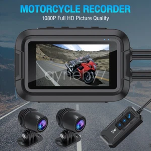Wifi Motorcycle Dash Cam DVR 3" HD 1080P Camera Waterproof Night Vision Recorder - Picture 1 of 30