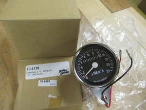 MOTORCYCLE CHROME BULLET SPEEDOMETER / ODOMETER - KILOMETER PER HR JAP 1:2.1 - Picture 1 of 9