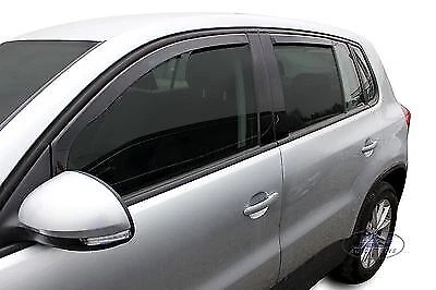 Wind Deflectors Fits VW Tiguan Mk1 R Line 2008-2015 4-Pcs Set Tinted Heko - Image 1 of 4