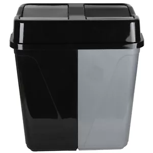 Double Rubbish Waste Separation Bin Recycling. Dual Compartment 100L (2 x 50 L) - Picture 1 of 7