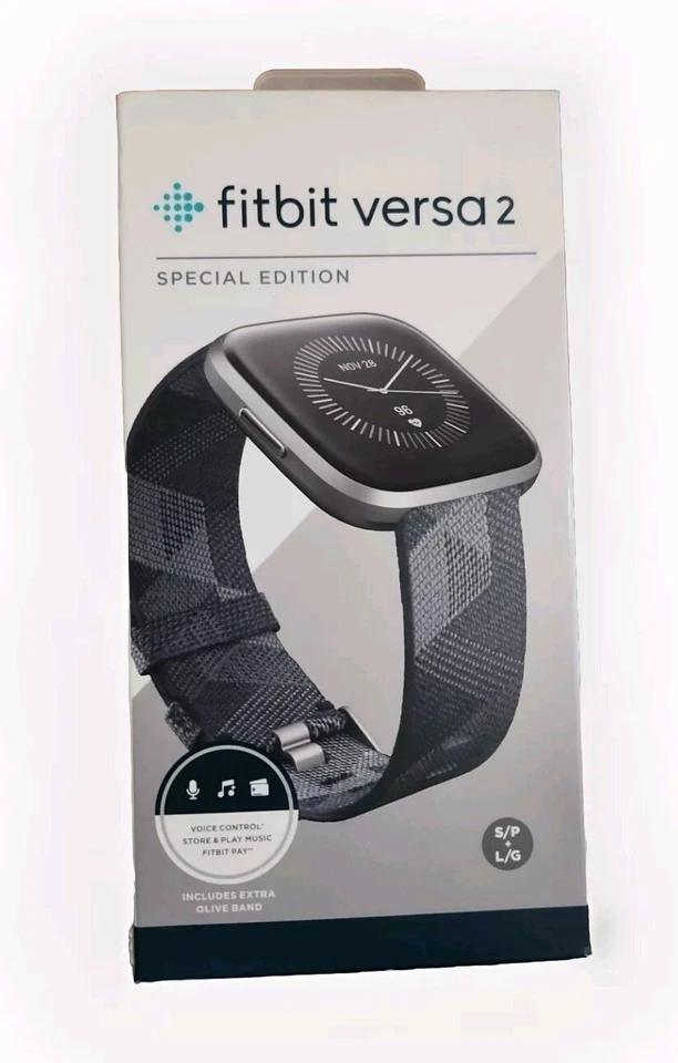 Fitbit Versa 2 SE Heart Rate & Fitness Smart Watch - Grey Alu/Smoke Band - Image 1 of 1