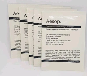 30x 2ml Aesop Coriander Seed Body Cleanser 60ml total - New & Free P/P !! - Picture 1 of 2