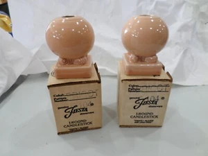 TWO Fiesta NEW IN BOX Apricot Bulb Round Candlestick Retired color ~ Fiestaware - Picture 1 of 6