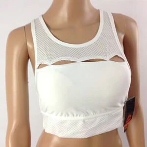 38 $ RBX feuchtigkeitsableitender Damen-Sport-BH Größe S weiß gepolstert Racerback neu  - Bild 1 von 5