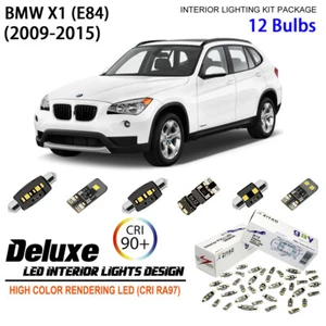 12 Birnen LED Innenraumbeleuchtung Set für BMW X1 E84 2009-2015 Weiß Kuppel Glühbirnen - Bild 1 von 8
