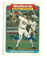 Frank Viola 1988 Topps Woolworth autographed auto signed card Twins
