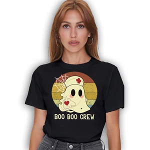 Boo Boo Crew Nurse Halloween T-shirt - Nurse Ghost Shirt - Picture 1 of 32