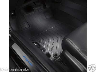 正品 原始设备制造商 本田 Civic 4Dr Sedan 黑色 全季脚垫 2012 - 2015 — 第 1/3 张图片