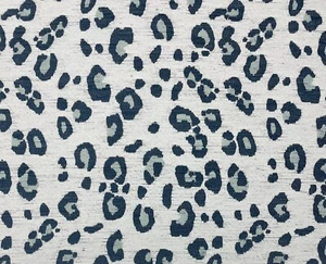 RICHLOOM FORTRESS TABBY BALTIC BLUE CHENILLE WOVEN FURNITURE FABRIC BY YARD 54"W - Picture 1 of 6