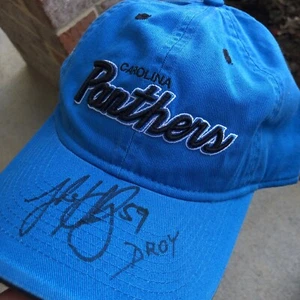 Luke Kuechly Carolina Panthers #59 handsignierte NFL DROY Mütze Kappe blau - Bild 1 von 7