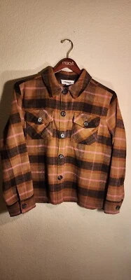 Chaqueta cuadrada BB Dakota by Steve Madden para mujer talla XXL manga larga marrón Foto 1 de 4