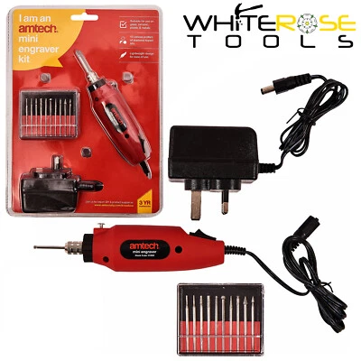 Kit de Mini Grabador Amtech Grabado Metal Vidrio Cerámica Plástico Brocas de Diamante Foto 1 de 3