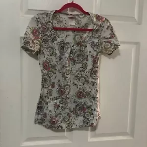 Skechers medical paisley floral scrub top - Picture 1 of 5